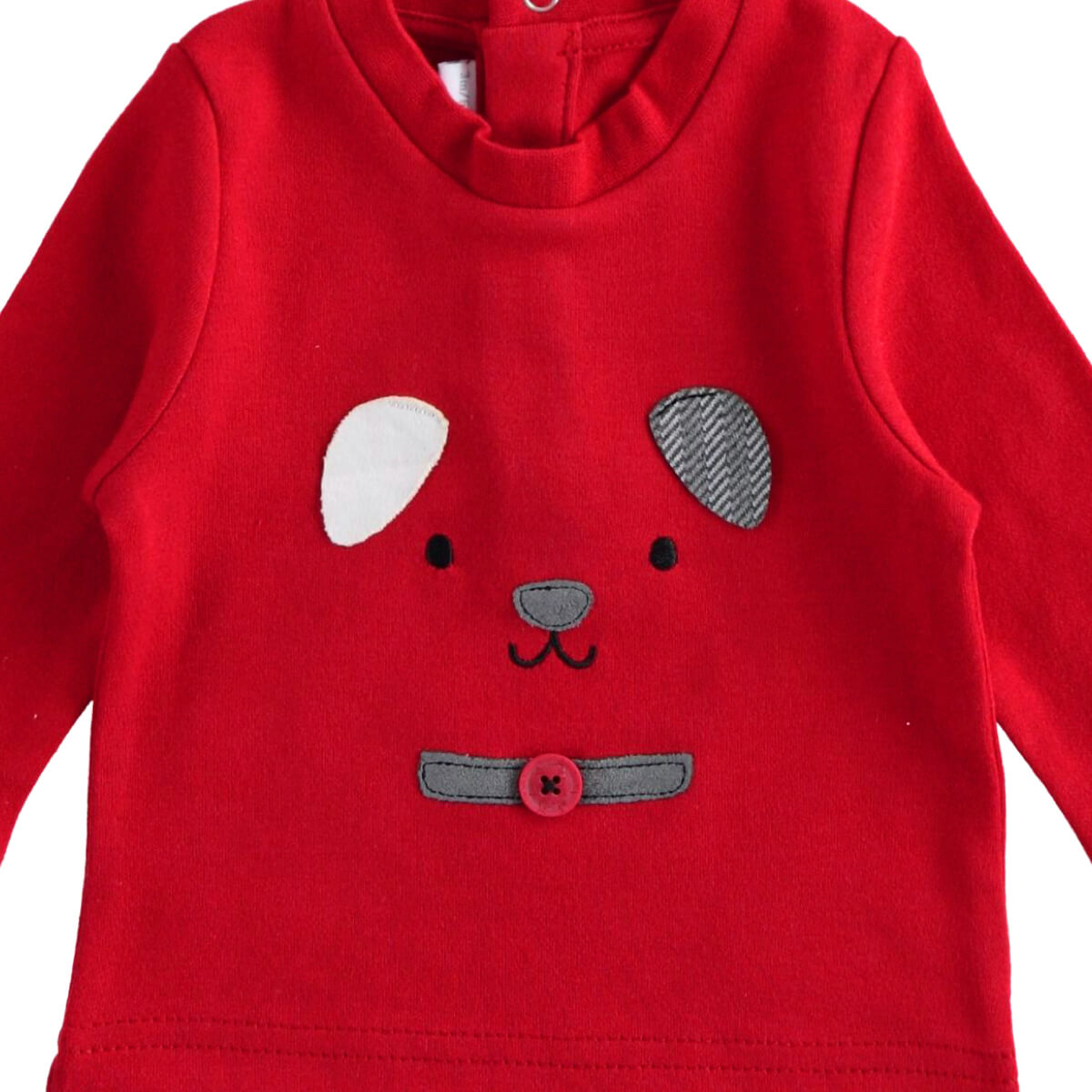 Minibanda Baby Boys Red Long Sleeve Round-Neck Top
