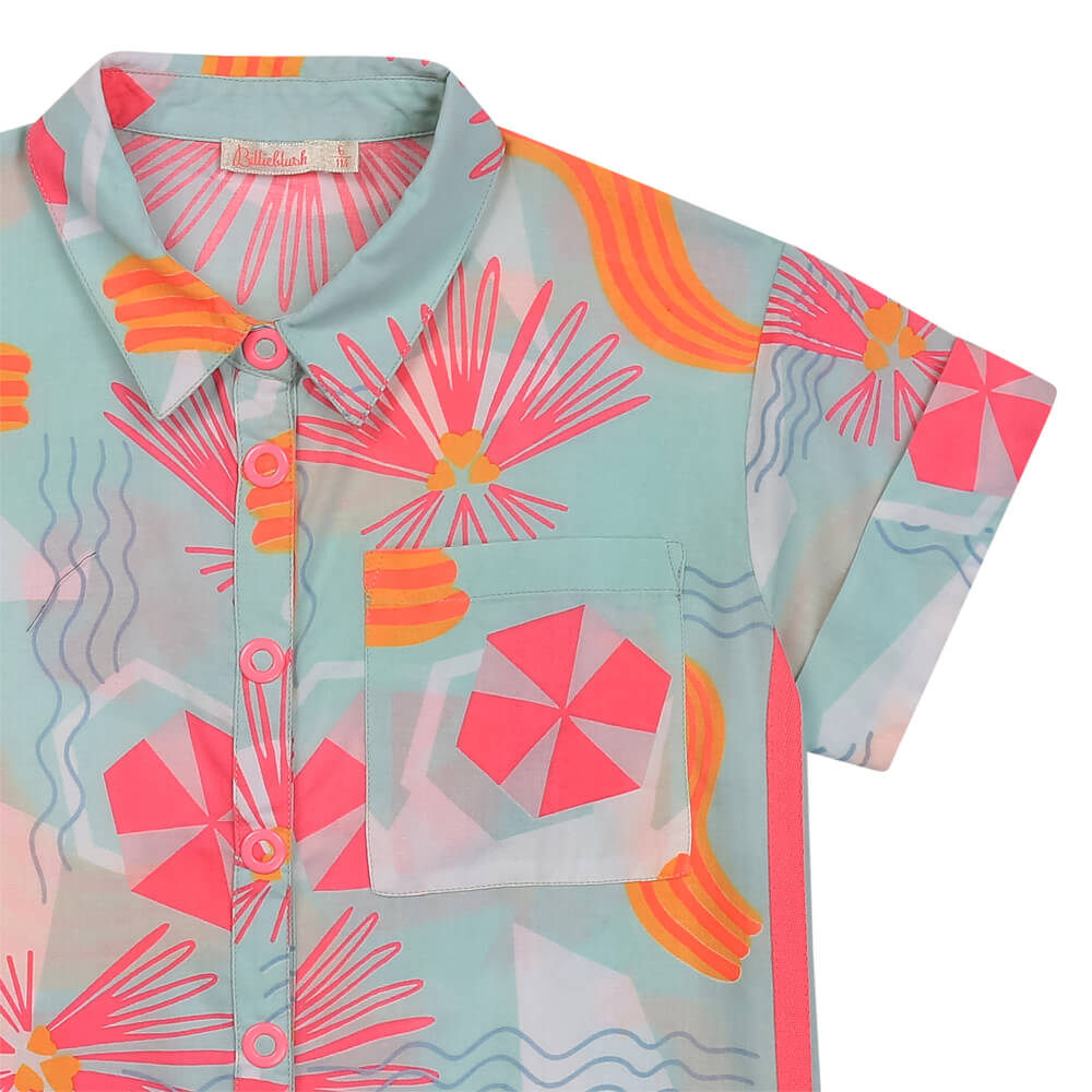 Billieblush Girls Neon Pink Blouse