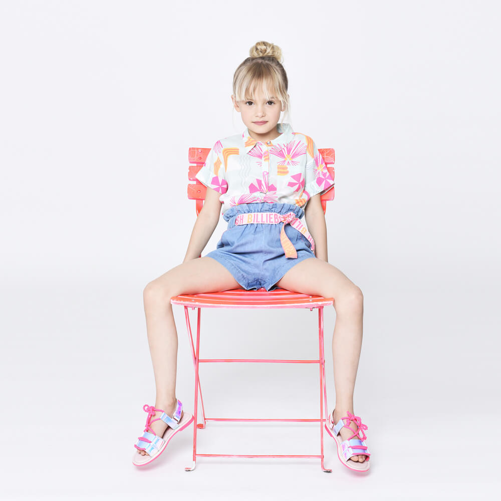 Billieblush Girls Neon Pink Blouse