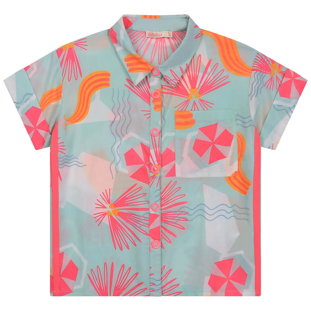 Billieblush Girls Neon Pink Blouse