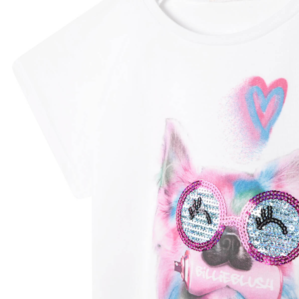 Billieblush Girls White Short Sleeves Jersey T-Shirt