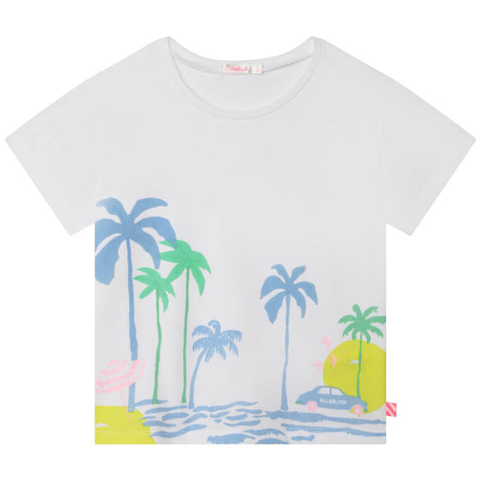 Billieblush Girls White Short Sleeves T-Shirt