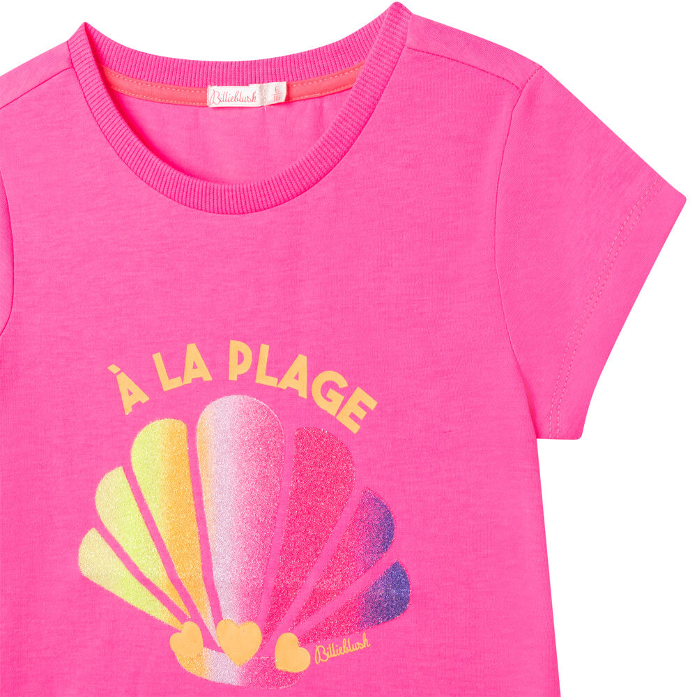 Billieblush Girls Neon Pink T-Shirt