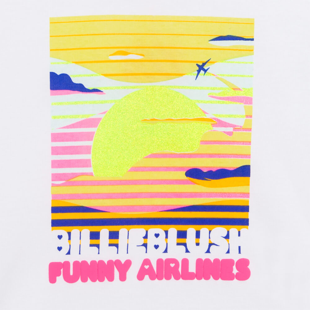 Billieblush Girls White T-Shirt With Logo