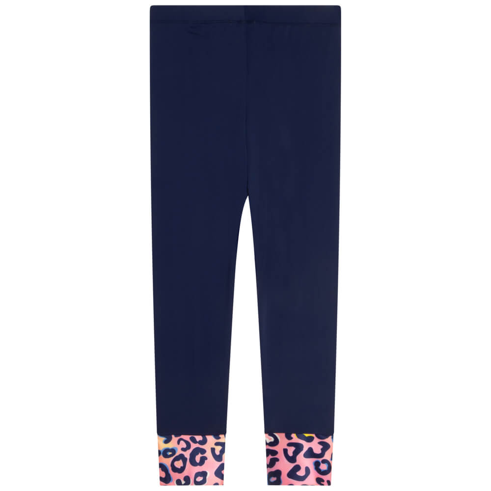 Billieblush Girls Navy Leggings With Logo
