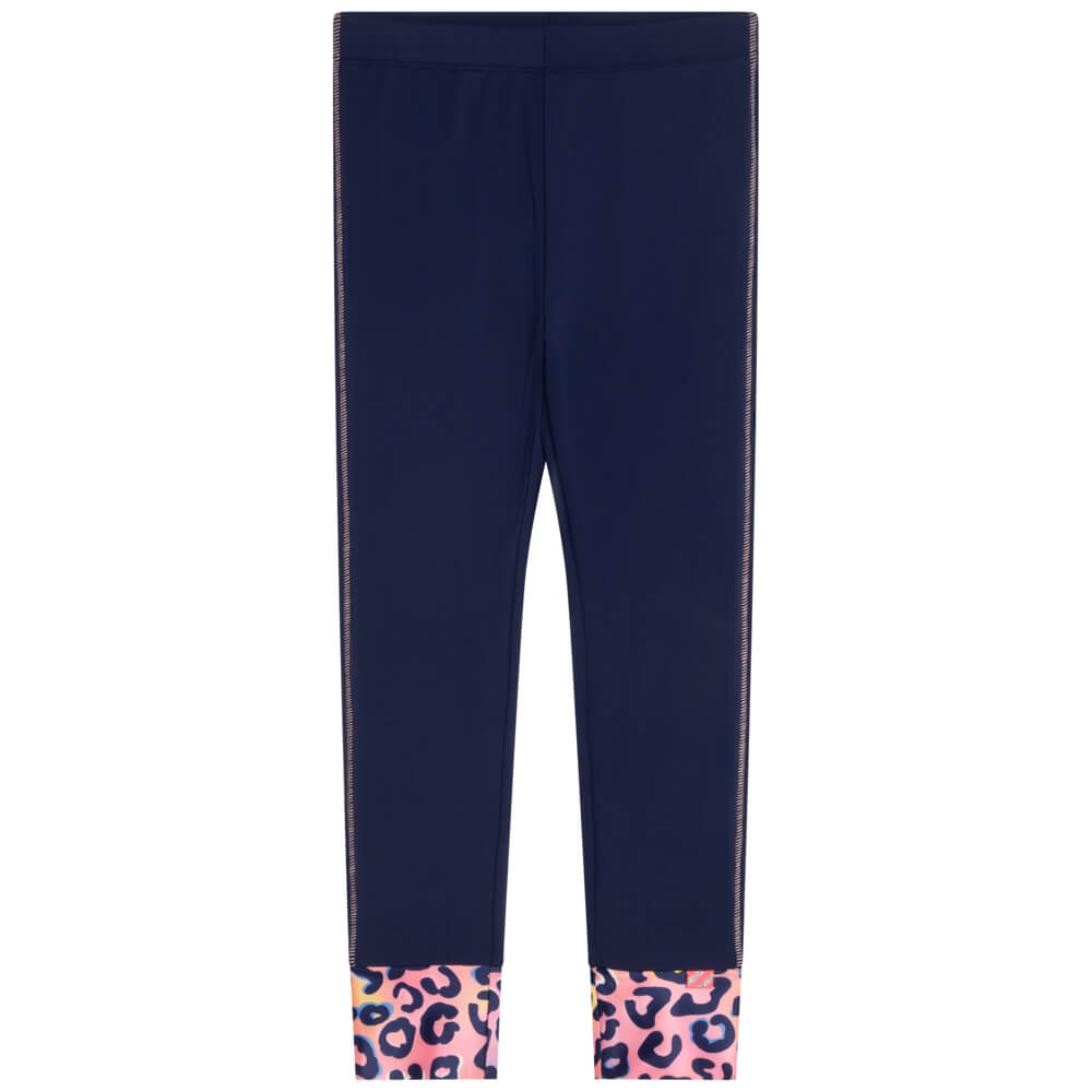 Billieblush Girls Navy Leggings With Logo