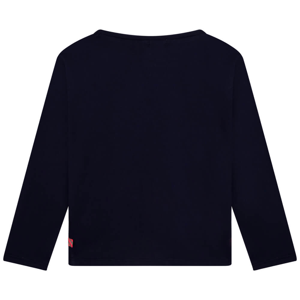 Billieblush Girls Navy Long Sleeve T-Shirt