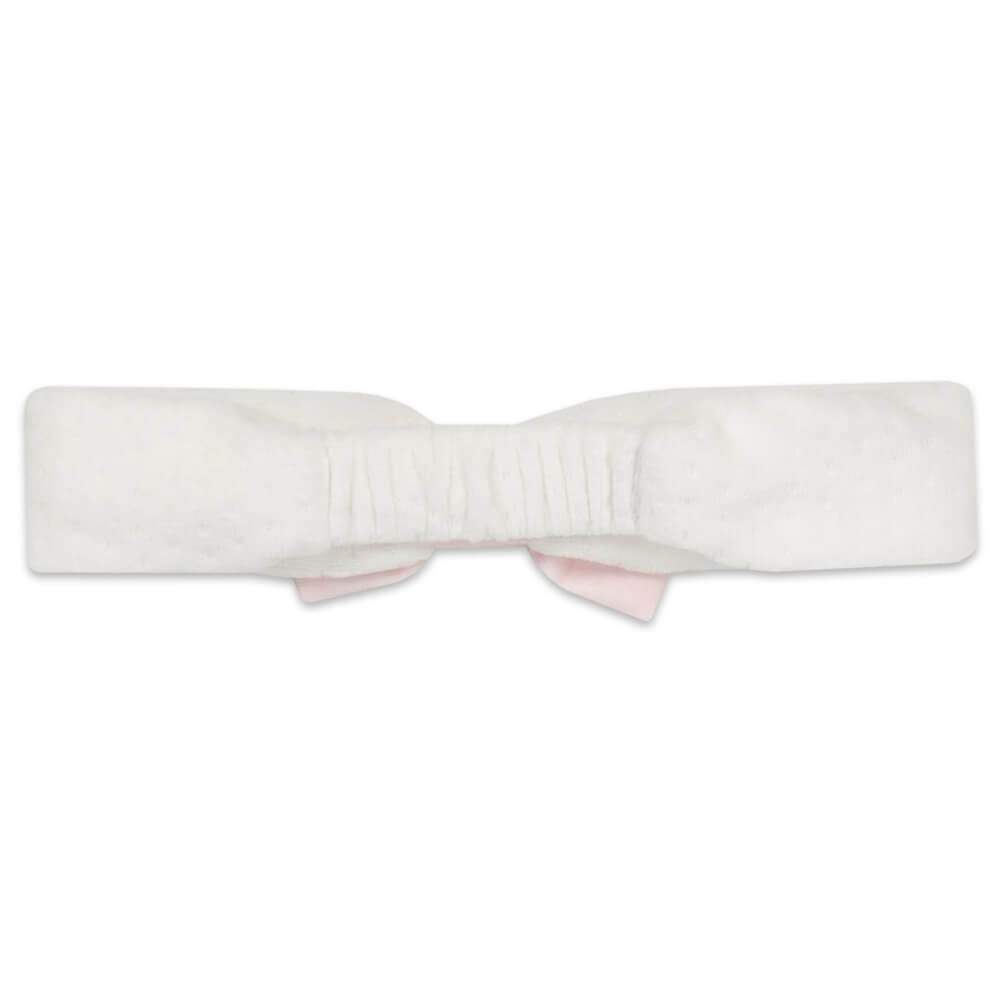 Boss Kidswear Baby Girls White Babysuit & Headband