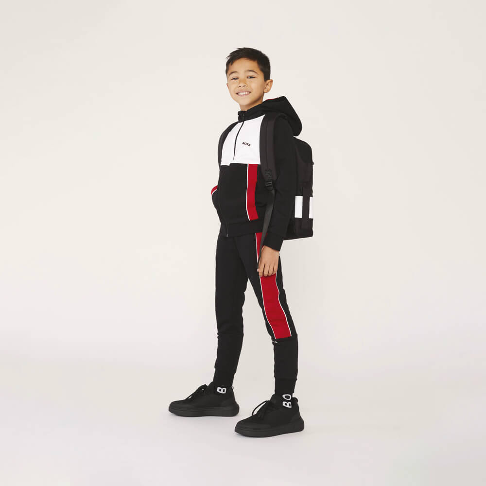 Boss Kidswear Boys Black Cardigan Suit
