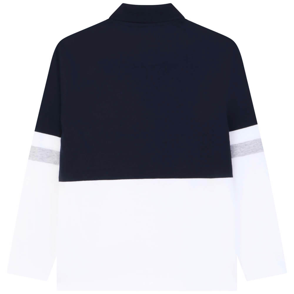 Boss Kidswear Boys Navy Blue Long Sleeve Polo