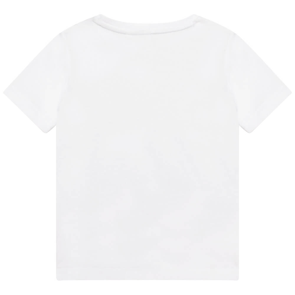 Boss Kidswear Boys White Short Sleeves Boss Print T-Shirt