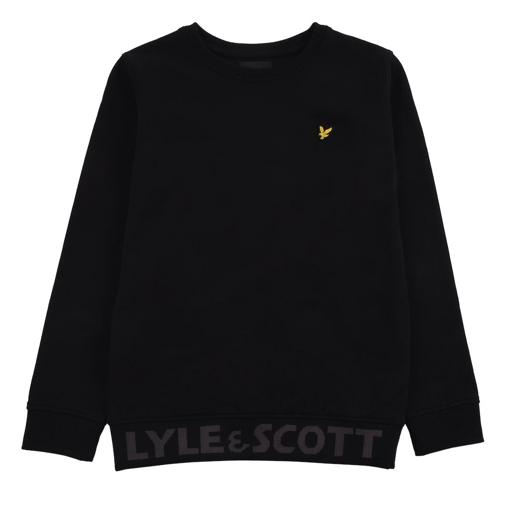Lyle & Scott Boys Black Crewneck Sweater