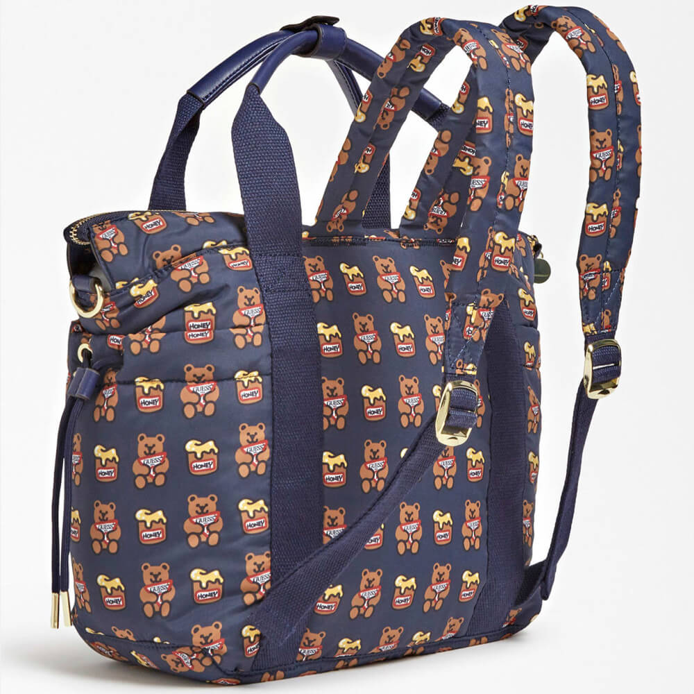 Guess Unisex Brown & Multi-colour Babys Changing Bag With Mat