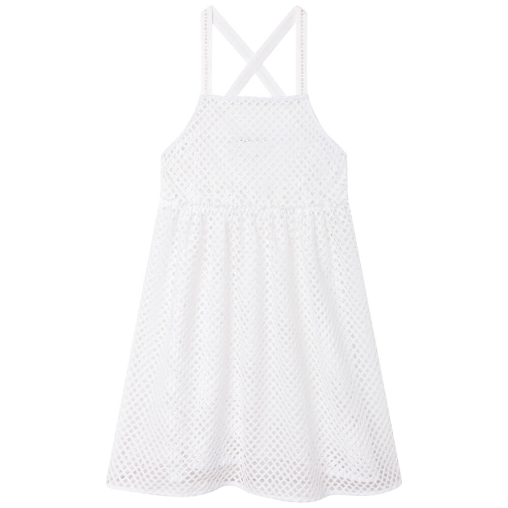 DKNY Girls, Dress With Logo, White