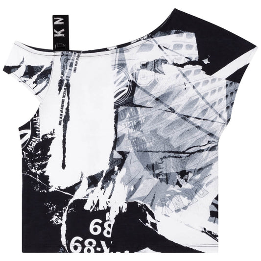 DKNY Girls, Fancy T-Shirt, White Black