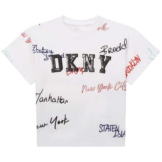 DKNY Girls, Fancy T-Shirt, White