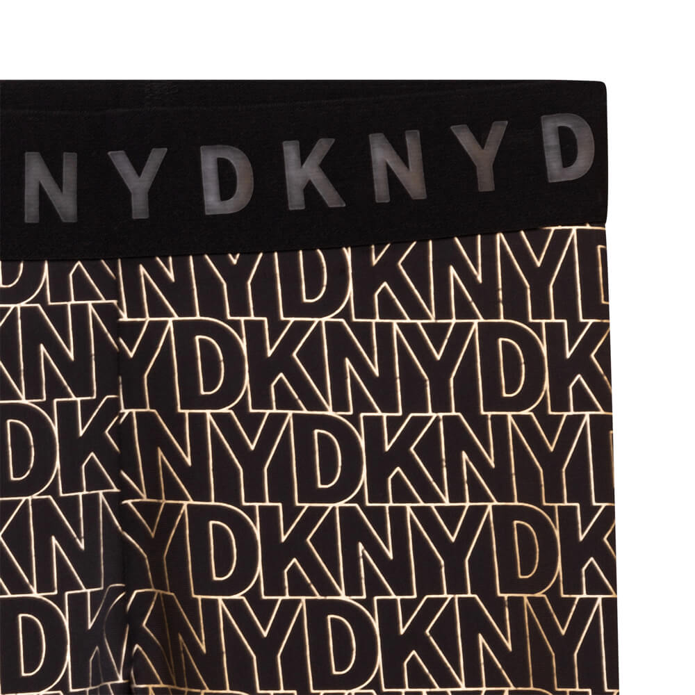 DKNY Girls, Leggings, Black Yellow
