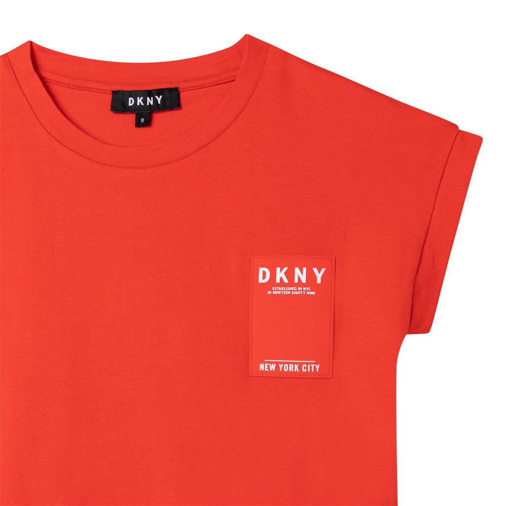 DKNY Girls, Sleeve Dress, Peach