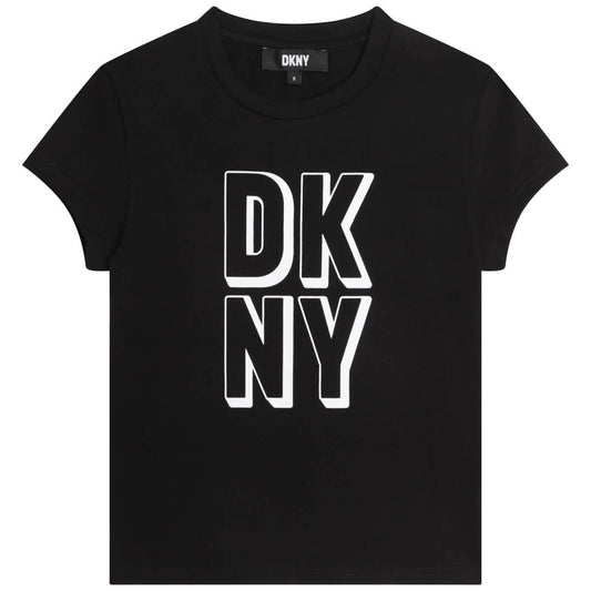 DKNY Kids, Girls, Short Sleeves T-Shirt, Black
