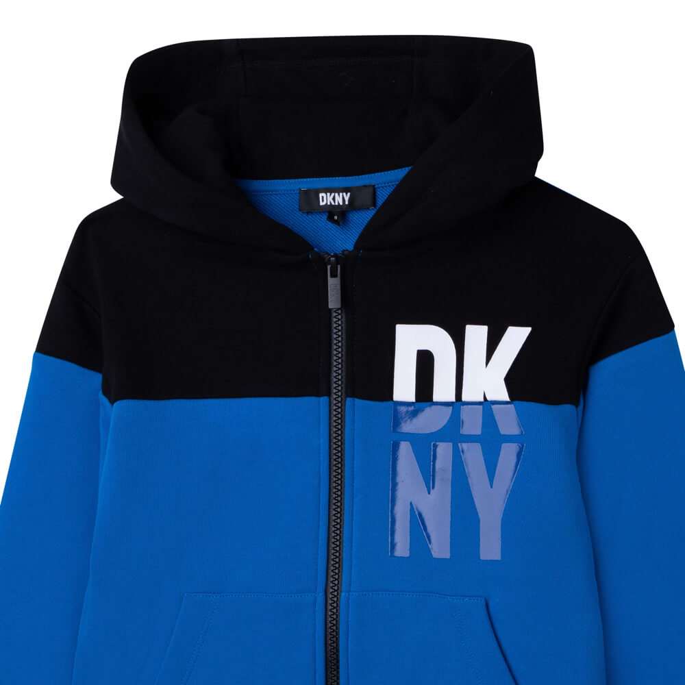 DKNY Kidswear, Boys Hooded Cardigan, Blue