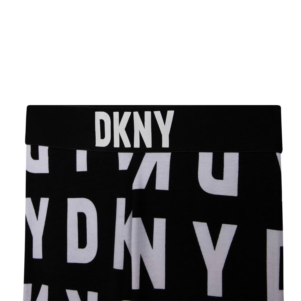 DKNY Kidswear, Girls Leggings, Black & White