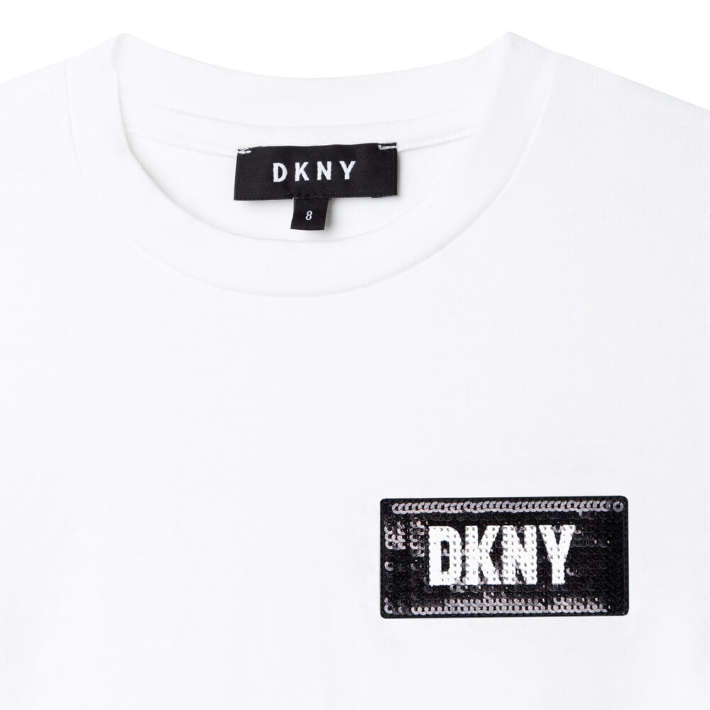 DKNY Kidswear, Girls Short Sleeves T-Shirt, White