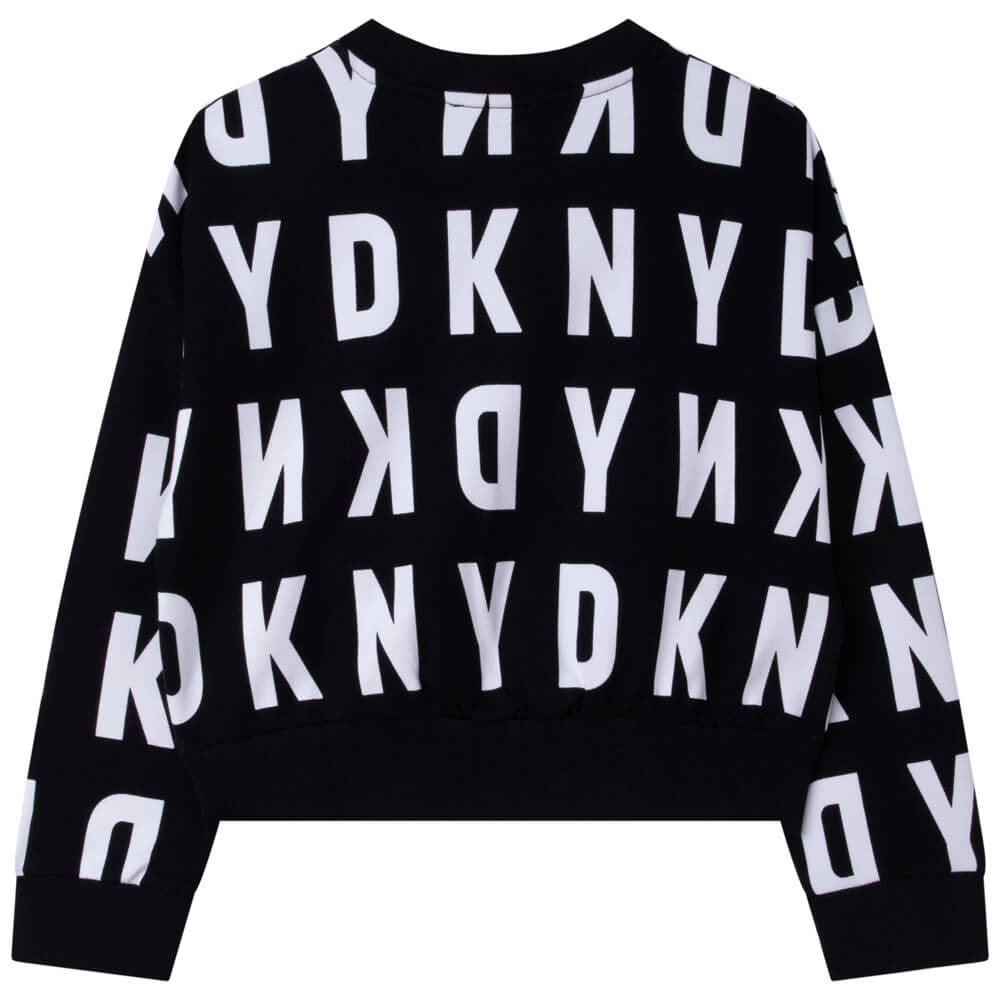 DKNY Kidswear, Girls Sweatshirt, Black & White