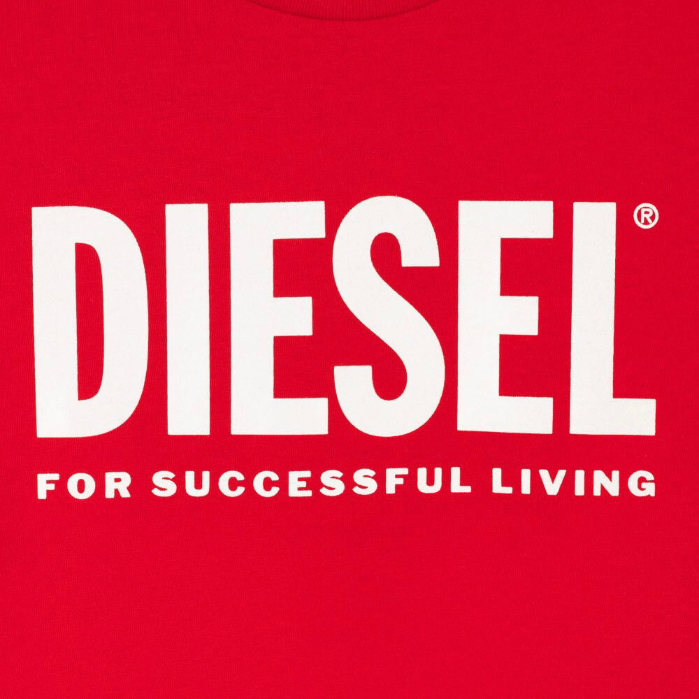 Diesel Boys Red Logo T-Shirt