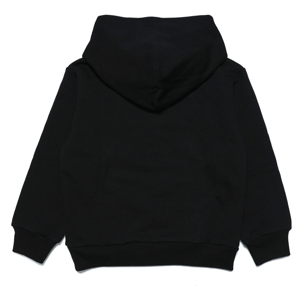 Diesel Boys Black & Red Plain Hoodie