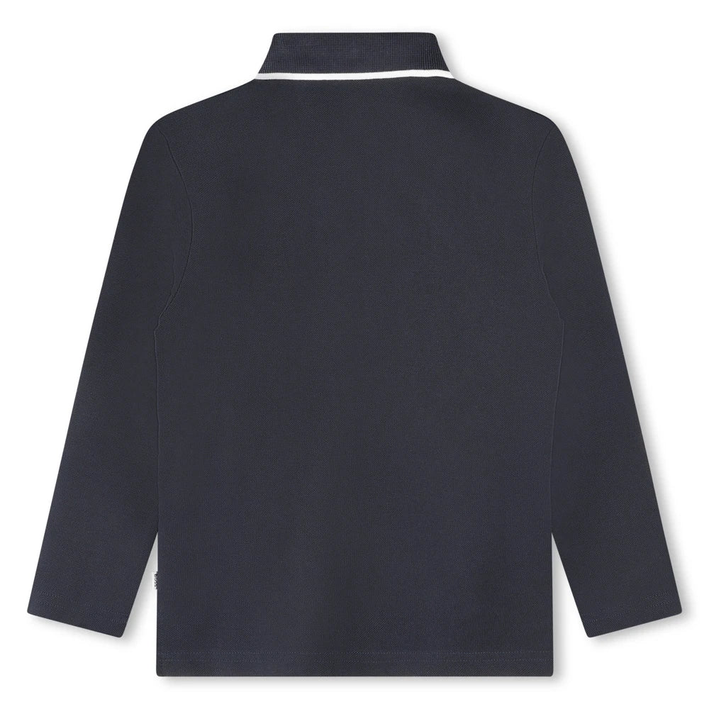 Boss Kidswear Boys Navy Long Sleeve Polo