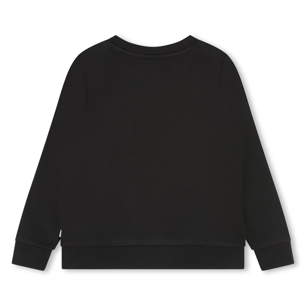 Boss Kidswear Boys Black Cozy Sweatshirt