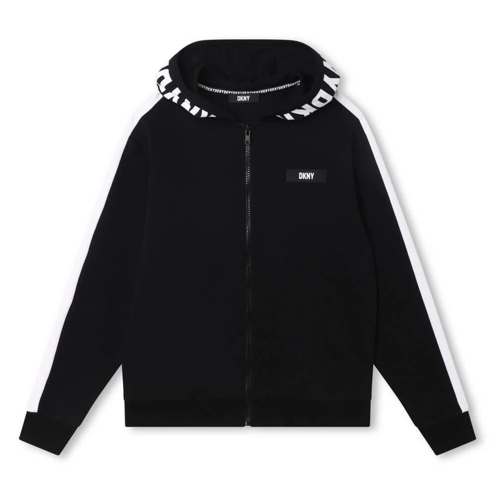 DKNY Kids, Boys Hooded Cardigan, Black