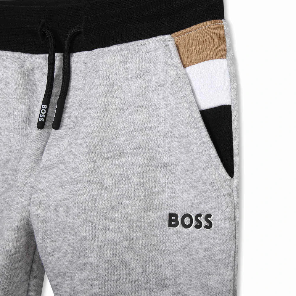 Boss Kidswear Baby Boys Chine Grey Jogging Bottoms