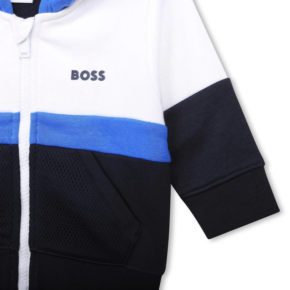 Boss Kidswear Baby Boys Navy Hooded Cardigan