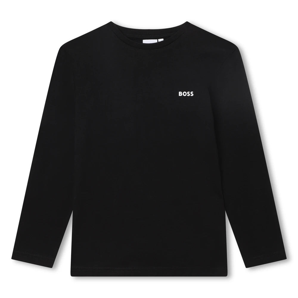 Boss Kidswear Boys Black Long Sleeve T-Shirt