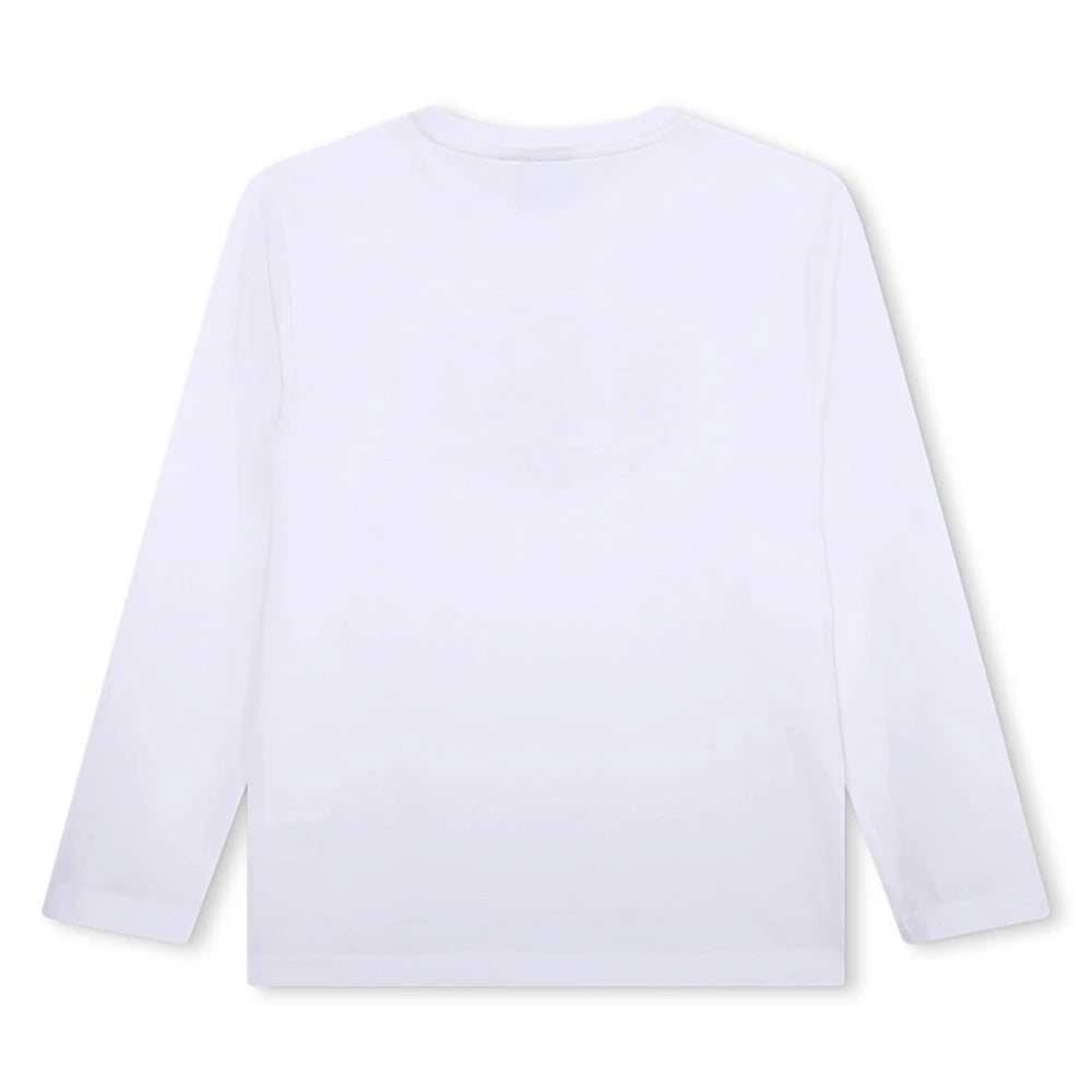 Boss Kidswear Boys White Long Sleeve T-Shirt