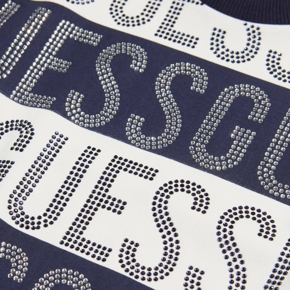 Guess Girls Navy & White Multi Logo Sweatshirt