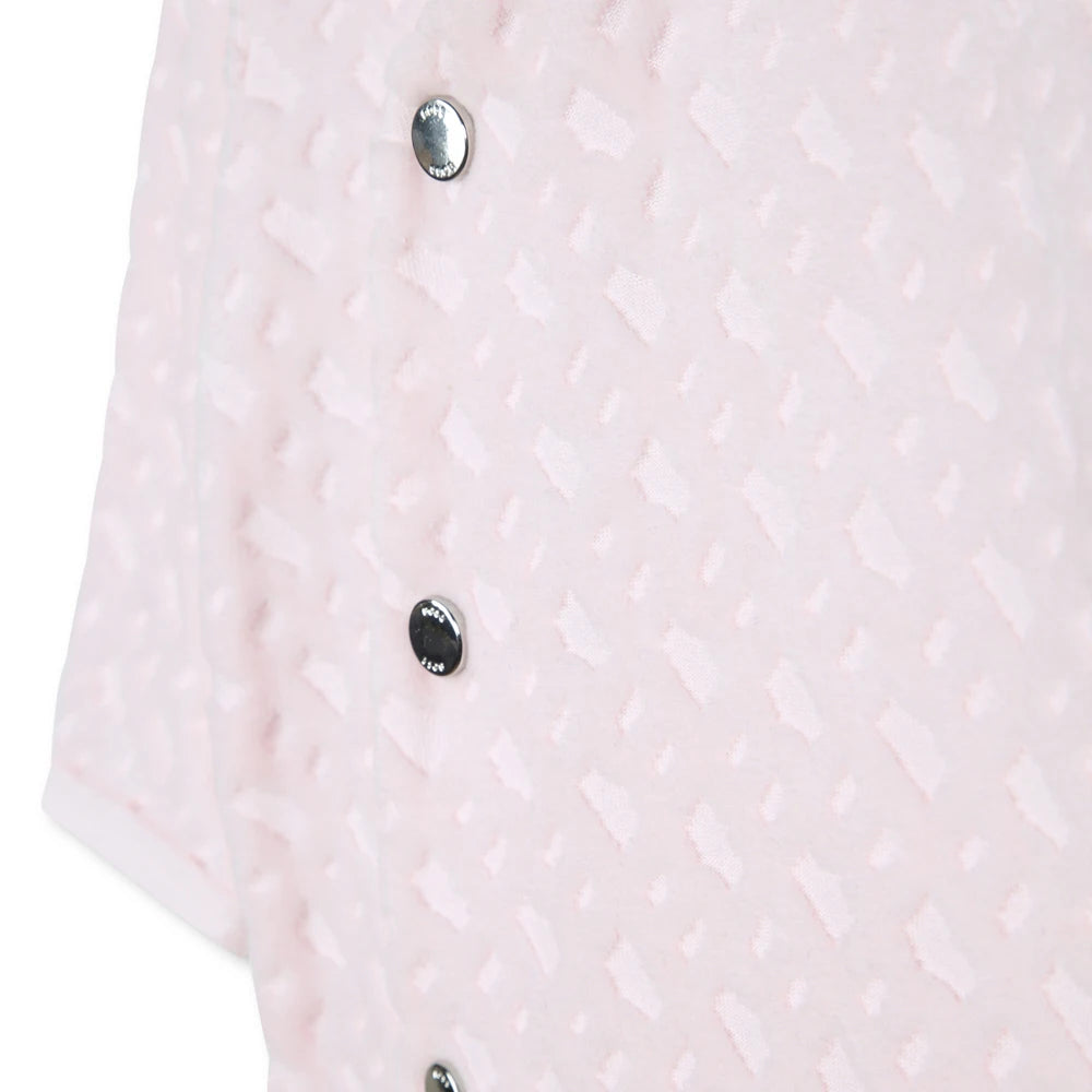 Boss Kidswear Baby Girls Pink Pale Babysuit & Pull On Hat Set