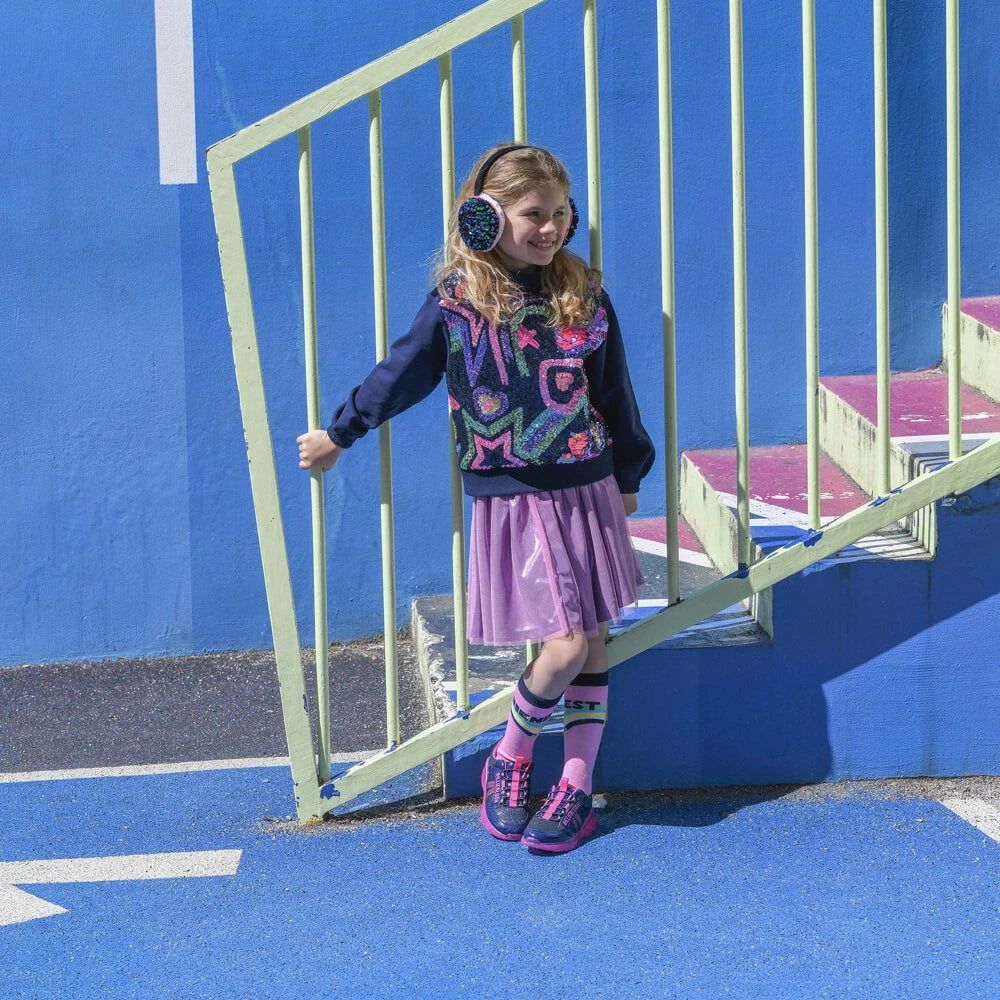 Billieblush Girls Navy Patterned Sweatshirt