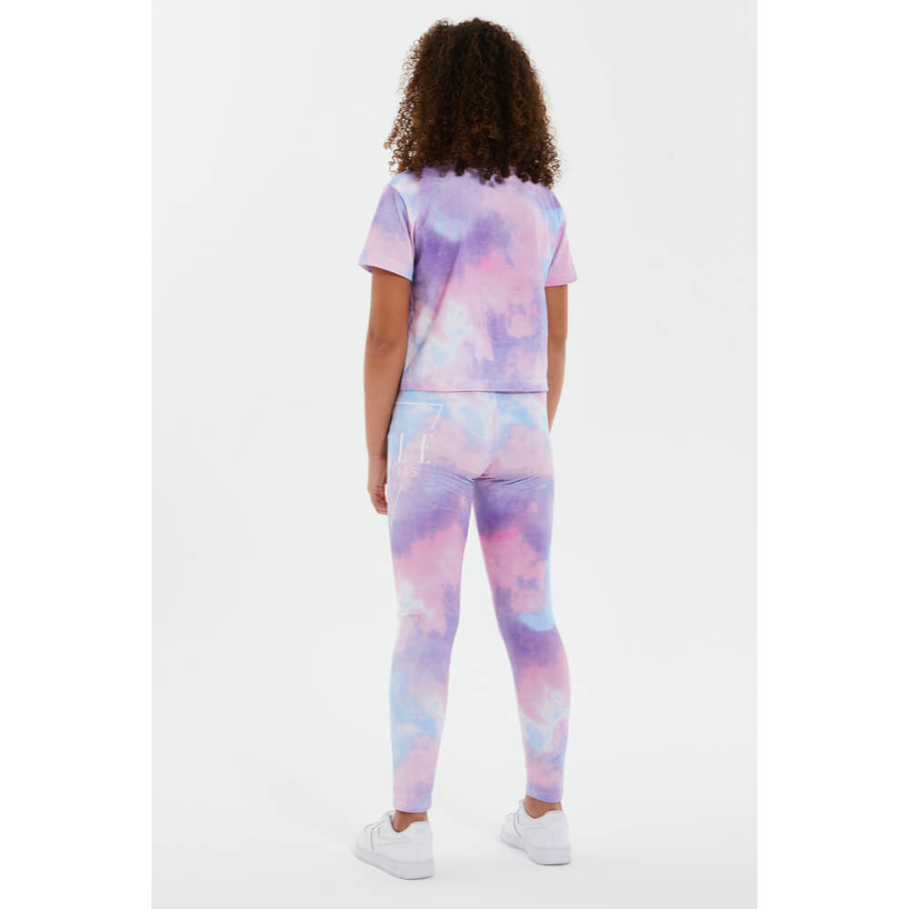 Elle Girls Crystal Blue Cloud Leggings