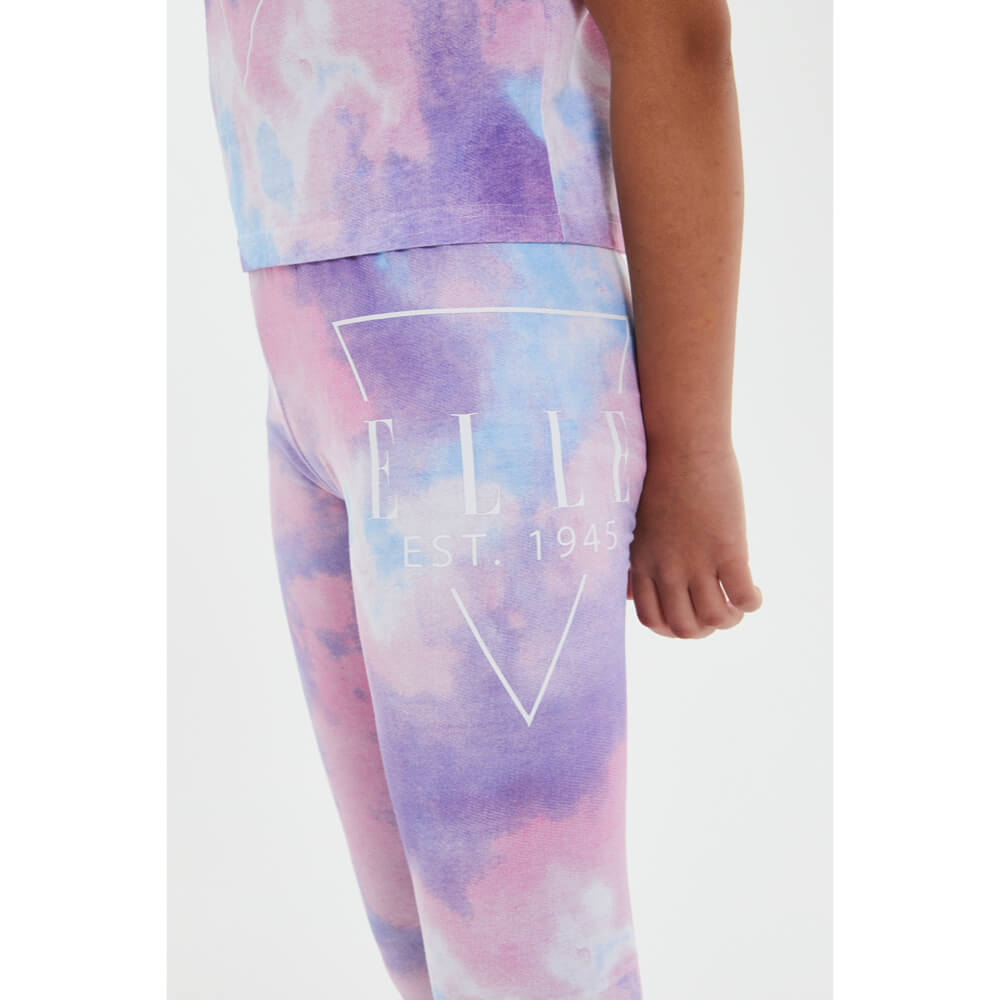 Elle Girls Crystal Blue Cloud Leggings
