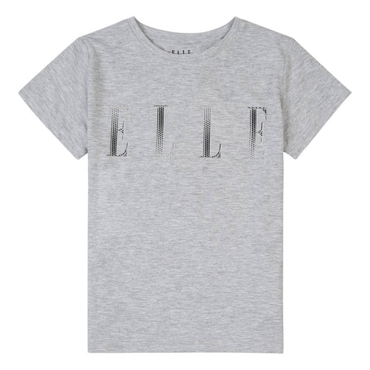 Elle Girls Grey Logo Fitted T-Shirt