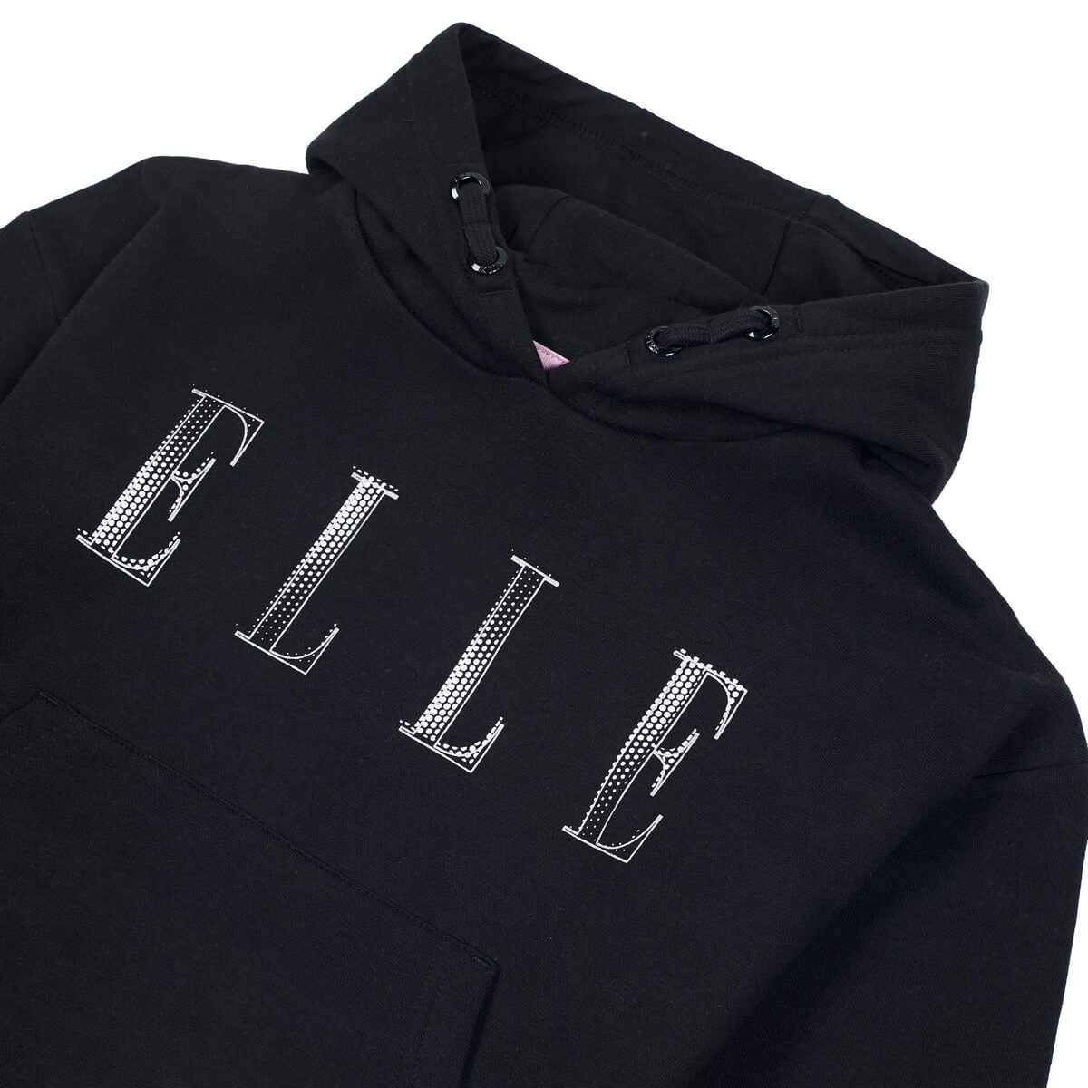 Elle Girls Black Logo Oversize Hoodie