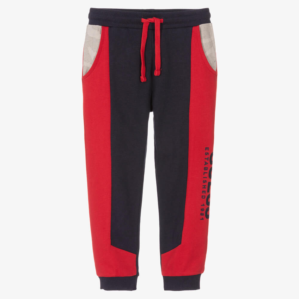 Guess Boys Grey, Navy & Red Active Joggers