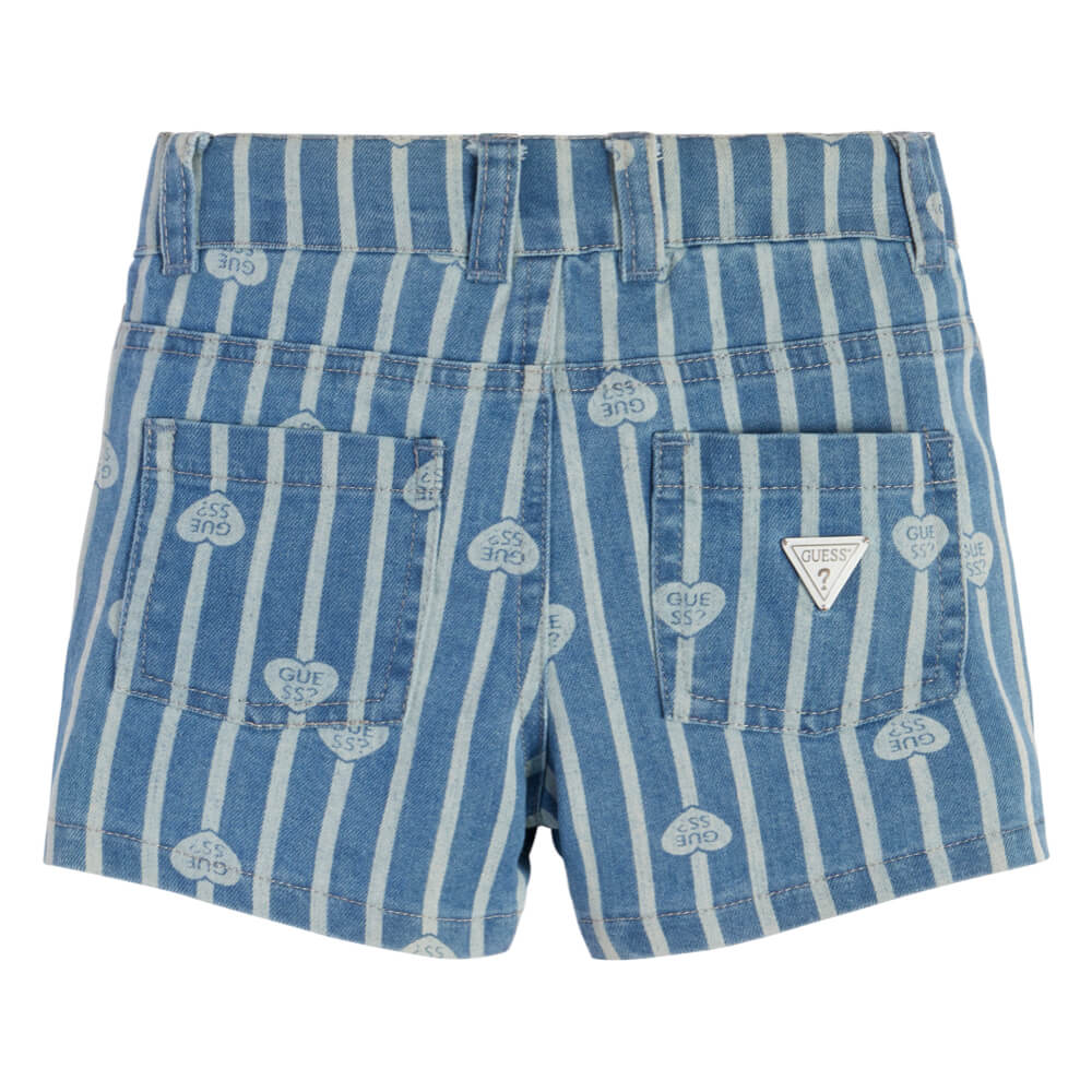 Guess Baby Girls Blue Stretch Denim Shorts
