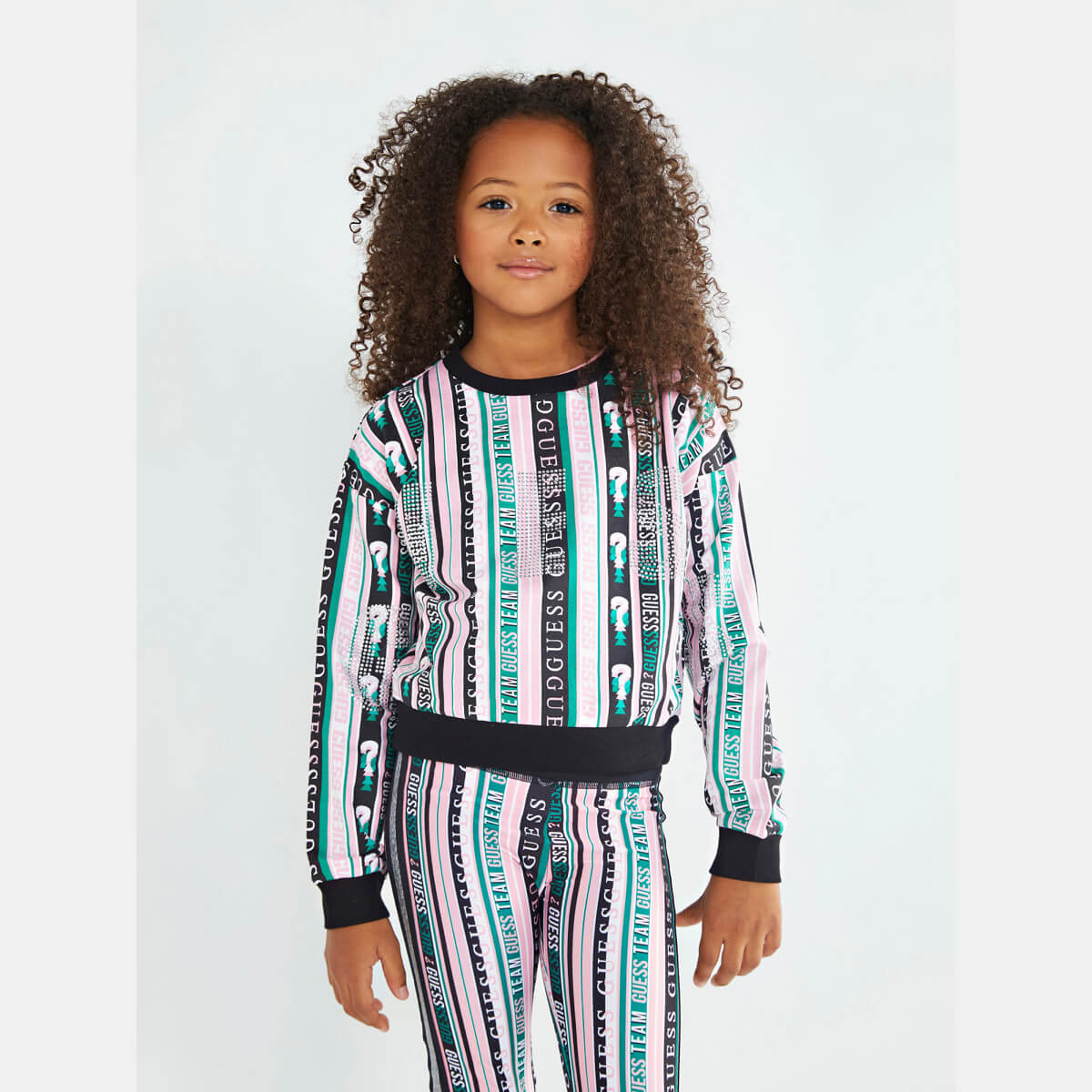 Guess Girls Multi-colour Stripes Sweatshirt