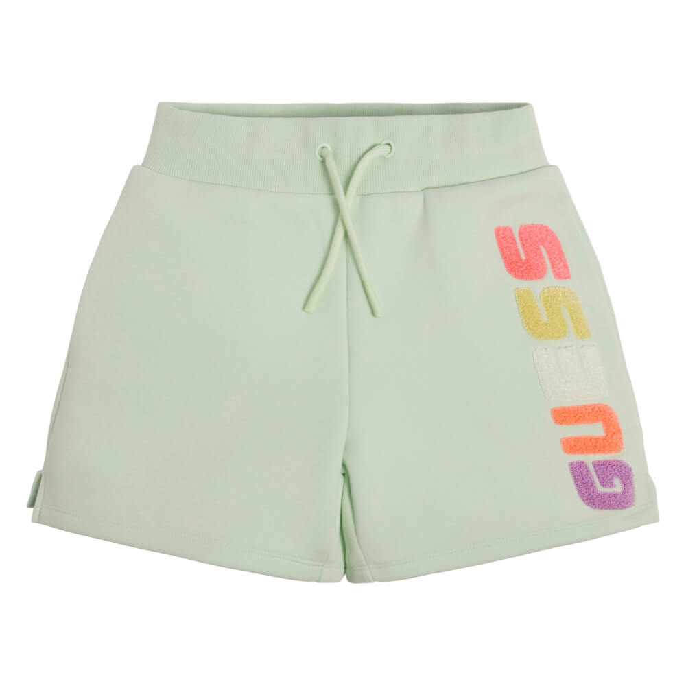 Guess Girls Green Active Shorts With Drawstring