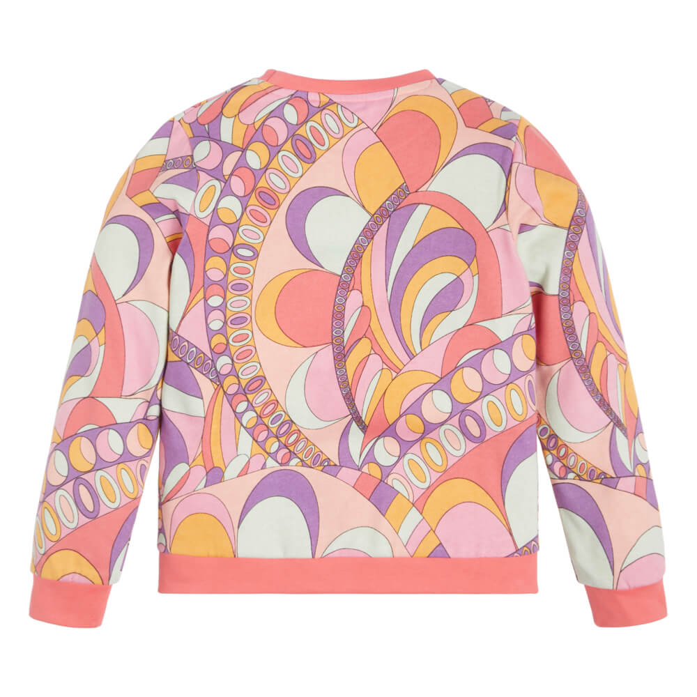 Guess Girls Orange & Multi-colour Active Sweatshirt