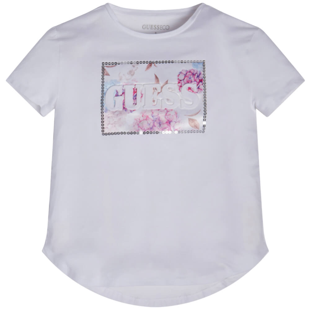 Guess Girls White High-Low T-Shirt