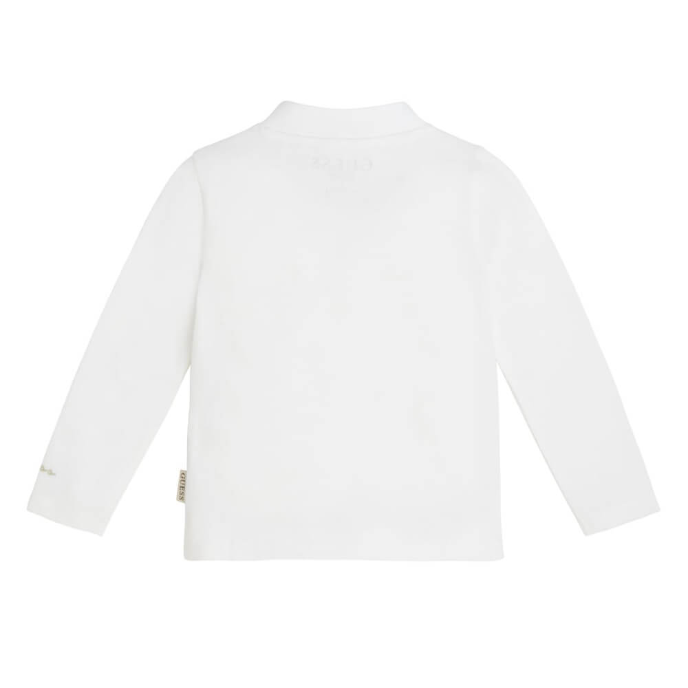 Guess Girls White Highneck Plain Top